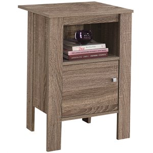 Accent Table Side End Nightstand Lamp Storage Bedroom Laminate Brown