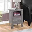 Accent Table Side End Nightstand Lamp Storage Bedroom Laminate Grey