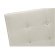 Bed Queen Size Platform Bedroom Frame Upholstered Linen Look Beige Black