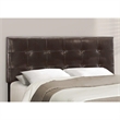 Bed Queen Size Platform Bedroom Frame Upholstered Pu Leather Look Brown