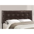Bed Queen Size Platform Bedroom Frame Upholstered Pu Leather Look Brown