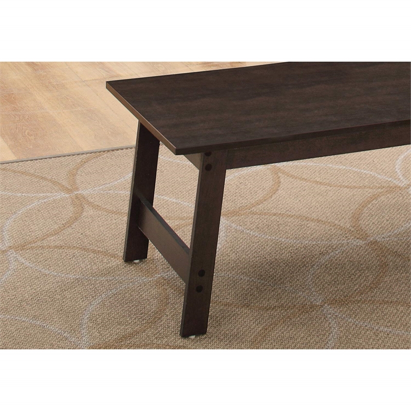 Table Set 3pcs Set Coffee End Side Accent Living Room Laminate Brown