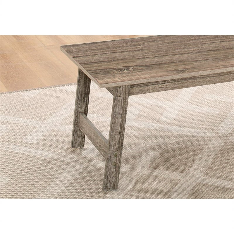 Table Set 3pcs Set Coffee End Side Accent Living Room Laminate Brown