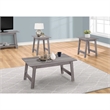 Table Set 3pcs Set Coffee End Side Accent Living Room Laminate Grey