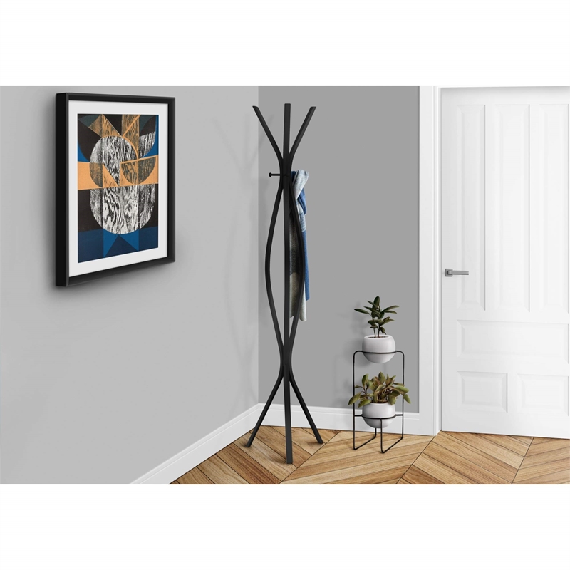 Coat Rack Hall Tree 3 Hooks Entryway 72