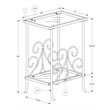 Accent Table Side End Nightstand Lamp Living Room Bedroom Metal Grey