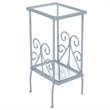 Accent Table Side End Nightstand Lamp Living Room Bedroom Metal Grey