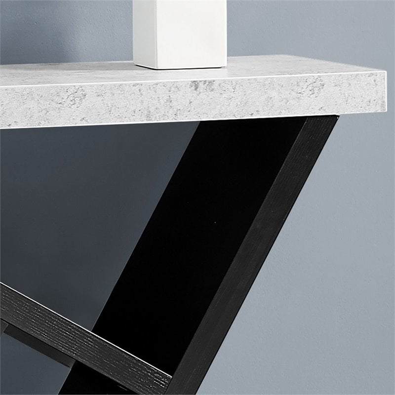 Accent Table Console Entryway Narrow Sofa Bedroom Laminate Grey