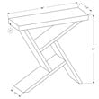 Accent Table Console Entryway Narrow Sofa Bedroom Laminate Grey