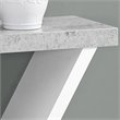 Accent Table Console Entryway Narrow Sofa Bedroom Laminate Gray White