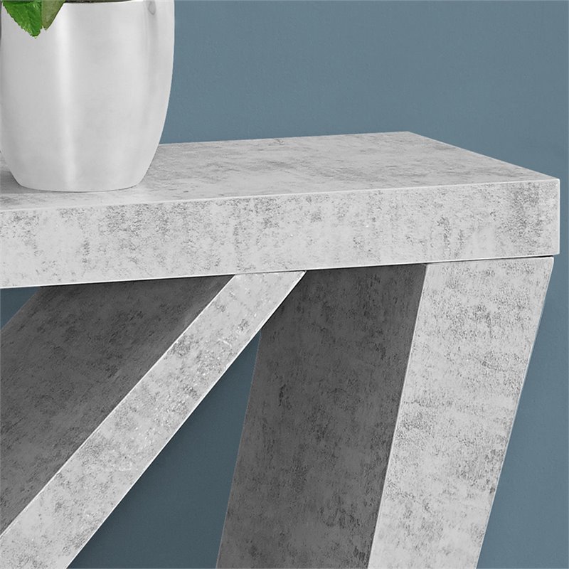 Accent Table Console Entryway Narrow Sofa Bedroom Laminate Grey