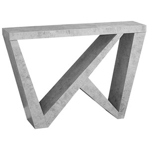 monarch console table in gray cement look