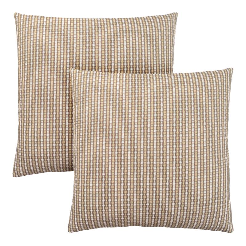 Pillows Set Of 2 Accent Sofa Couch Bedroom Polyester Brown
