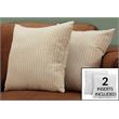 Pillows Set Of 2 Accent Sofa Couch Bedroom Polyester Brown