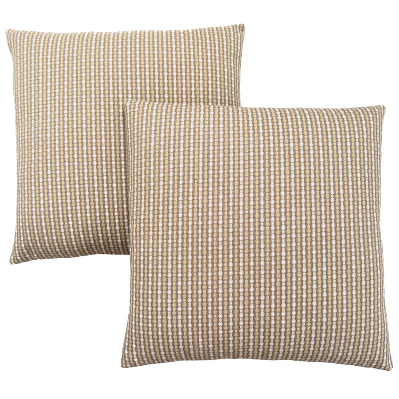 Pillows Set Of 2 Accent Sofa Couch Bedroom Polyester Brown