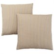 Pillows Set Of 2 Accent Sofa Couch Bedroom Polyester Brown