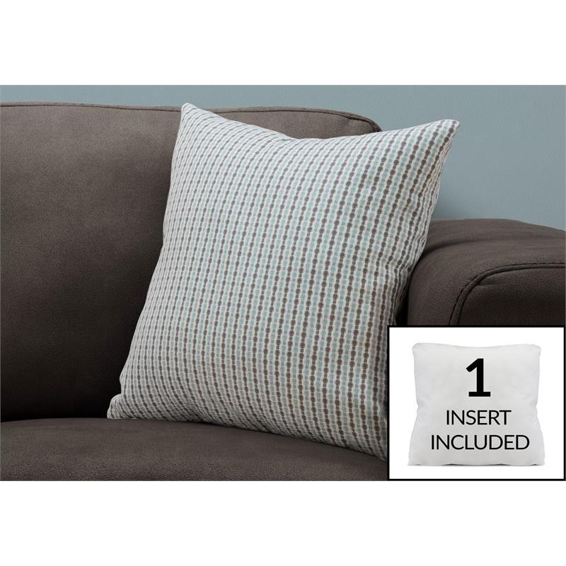 Pillows 18 X 18 Square Accent Sofa Couch Bedroom Polyester Blue