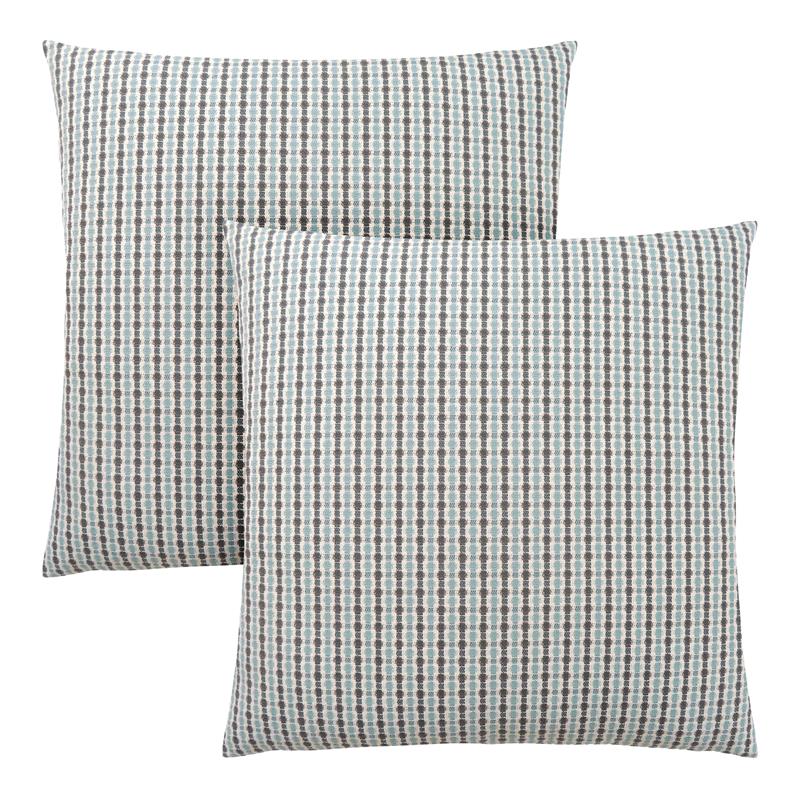 Pillows Set Of 2 18 X 18 Square Accent Sofa Couch Bedroom Polyester Blue