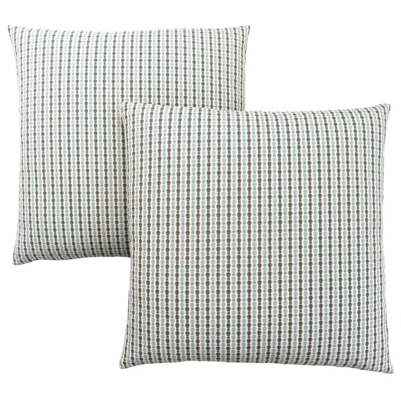 Pillows Set Of 2 18 X 18 Square Accent Sofa Couch Bedroom Polyester Blue