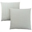 Pillows Set Of 2 18 X 18 Square Accent Sofa Couch Bedroom Polyester Blue