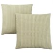 Pillows Set Of 2 Accent Sofa Couch Bedroom Polyester Green