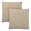 Pillows Set Of 2 18 X 18 Square Accent Sofa Couch Bedroom Polyester Gold