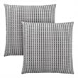 Pillows Set Of 2 18 X 18 Square Accent Sofa Couch Bedroom Polyester Grey