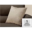 Pillows 18 X 18 Square Accent Sofa Couch Bedroom Polyester Beige