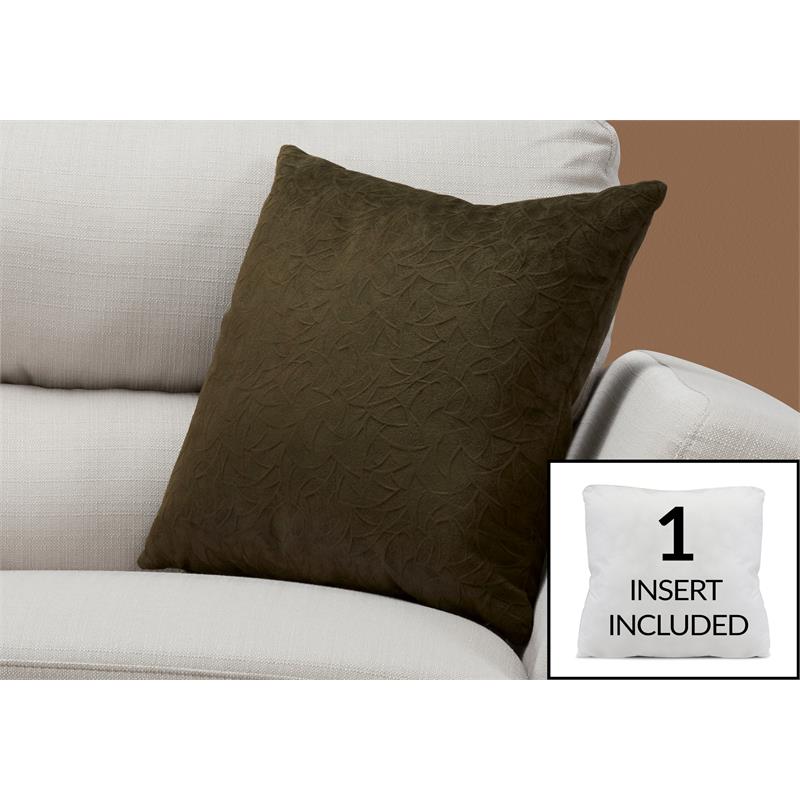 Pillows 18 X 18 Square Accent Sofa Couch Bedroom Polyester Green