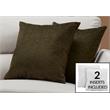 Pillows Set Of 2 Accent Sofa Couch Bedroom Polyester Green