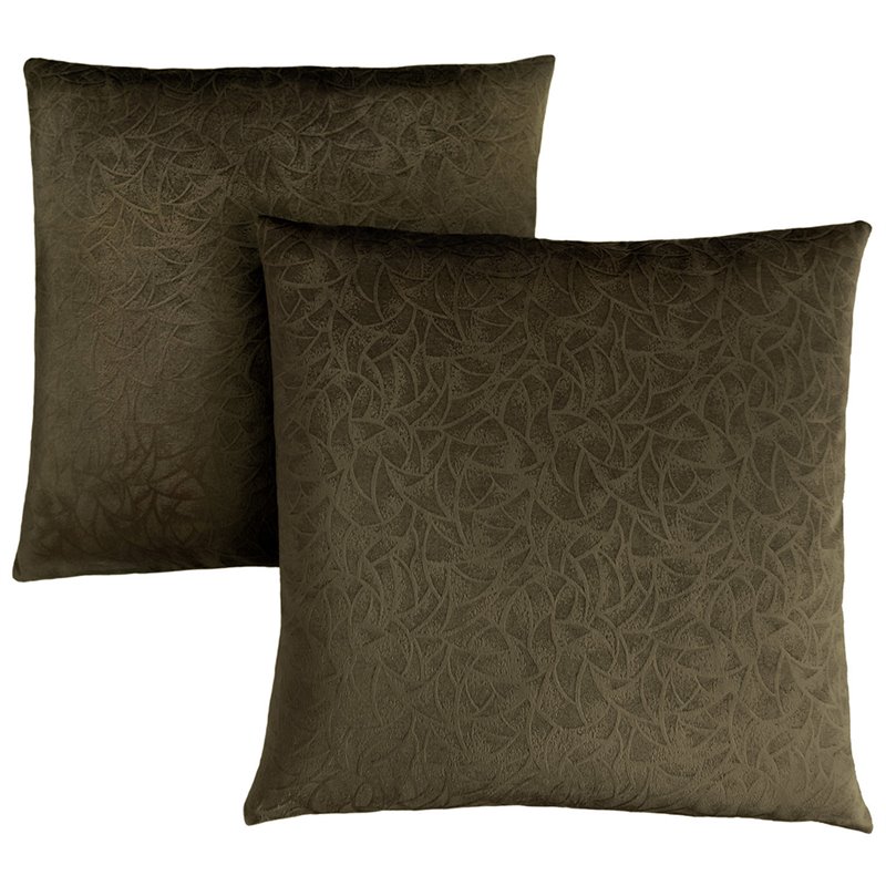 Pillows Set Of 2 Accent Sofa Couch Bedroom Polyester Green