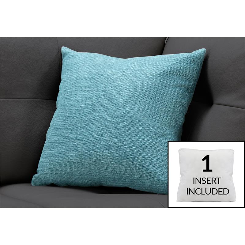 Pillows 18 X 18 Square Accent Sofa Couch Bedroom Polyester Blue