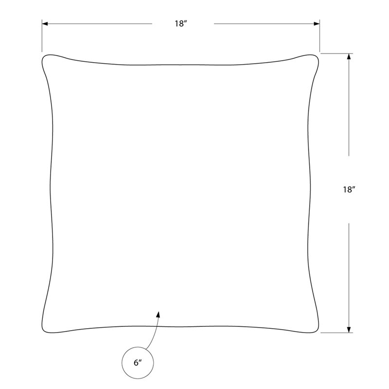 Pillows Set Of 2 18 X 18 Square Accent Sofa Couch Bedroom Polyester Blue