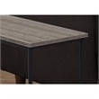 Accent Table Side End Narrow Small 2 Tier Bedroom Metal Brown