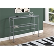 Accent Table Console Entryway Narrow Sofa Bedroom Metal Silver