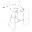Bar Stool Set Of 2 Bar Height Metal Fabric Grey Chrome Contemporary