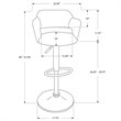 Bar Stool Swivel Bar Height Adjustable Metal Pu Leather Look White