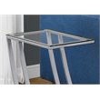 Accent Table C-shaped End Side Snack Living Room Bedroom Metal Grey