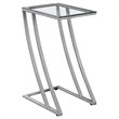 Accent Table C-shaped End Side Snack Living Room Bedroom Metal Grey
