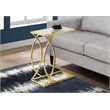 Monarch Mirrored Top Accent TV Table in Gold