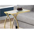 Monarch Mirrored Top Accent TV Table in Gold