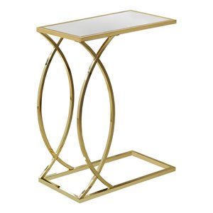 monarch mirrored top accent tv table