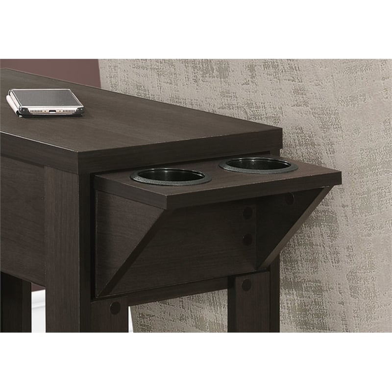 Accent Table Side End Storage Lamp Living Room Bedroom Laminate Brown