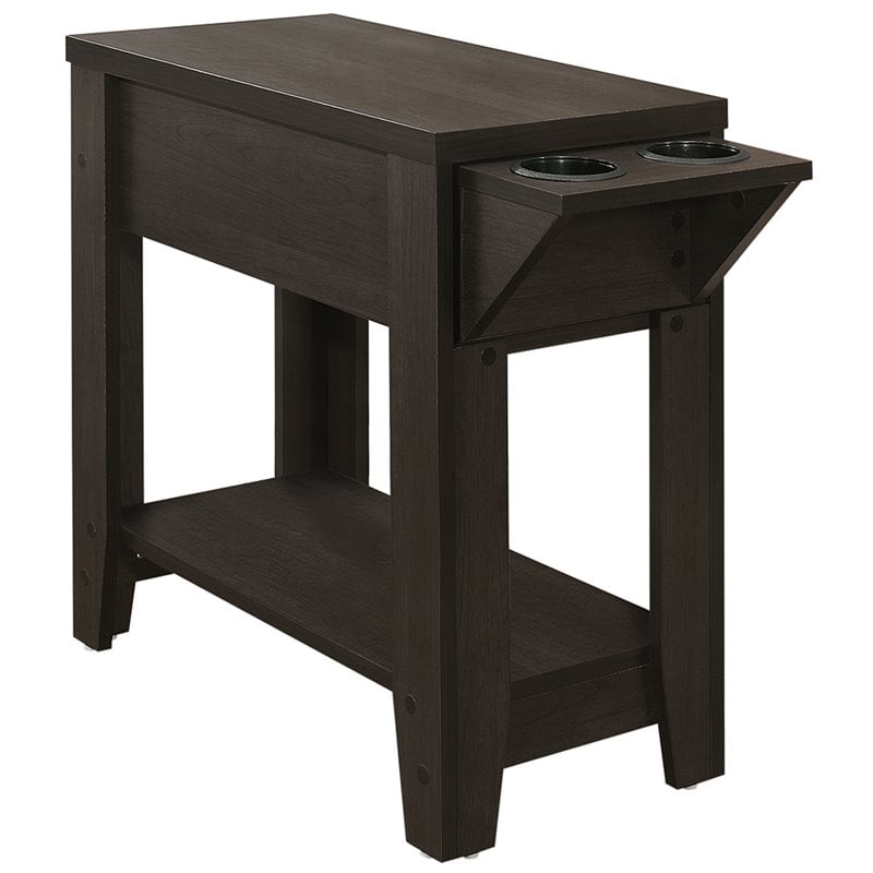 Accent Table Side End Storage Lamp Living Room Bedroom Laminate Brown