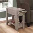 Accent Table Side End Storage Lamp Bedroom Laminate Dark Taupe