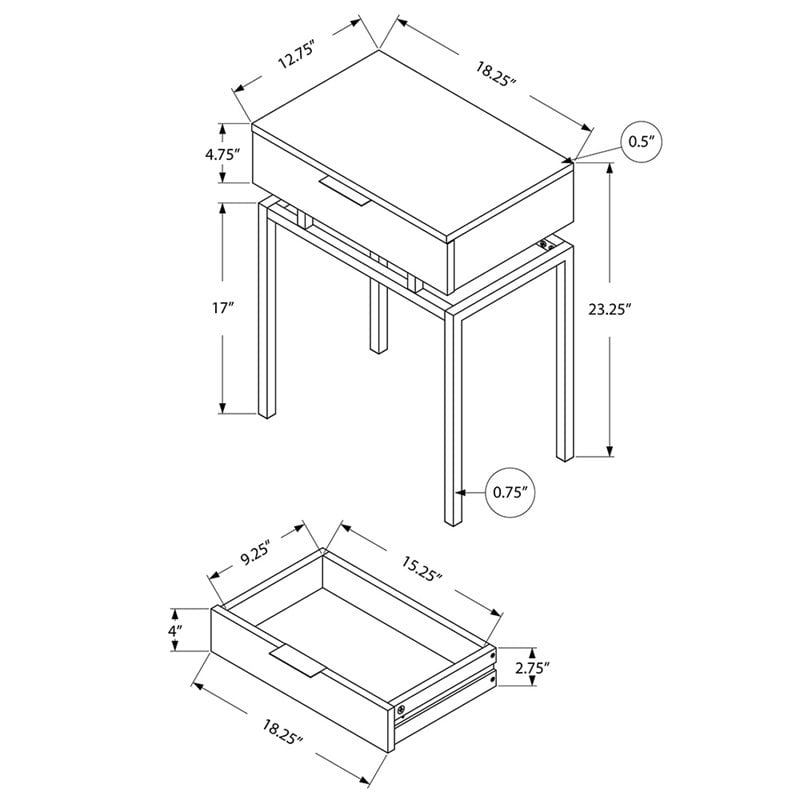 accent table side end nightstand lamp bedroom metal beige marble look