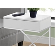 Accent Table Side End Nightstand Lamp Bedroom Metal Glossy White