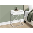 Accent Table Side End Nightstand Lamp Bedroom Metal Glossy White