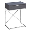 Accent Table Side End Nightstand Lamp Living Room Bedroom Metal Grey