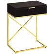 Accent Table Side End Nightstand Lamp Living Room Bedroom Metal Brown